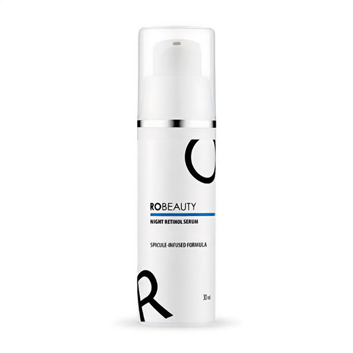 Нічна антивікова сироватка для обличчя RoBeauty Night Retinol Serum з мікроголками та ретинолом, 30 мл